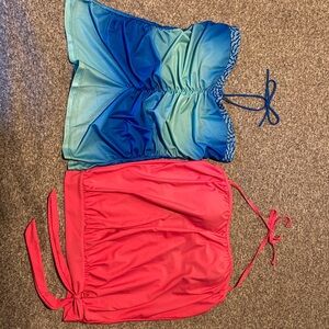 Bundle of two tankini bathing suit tops